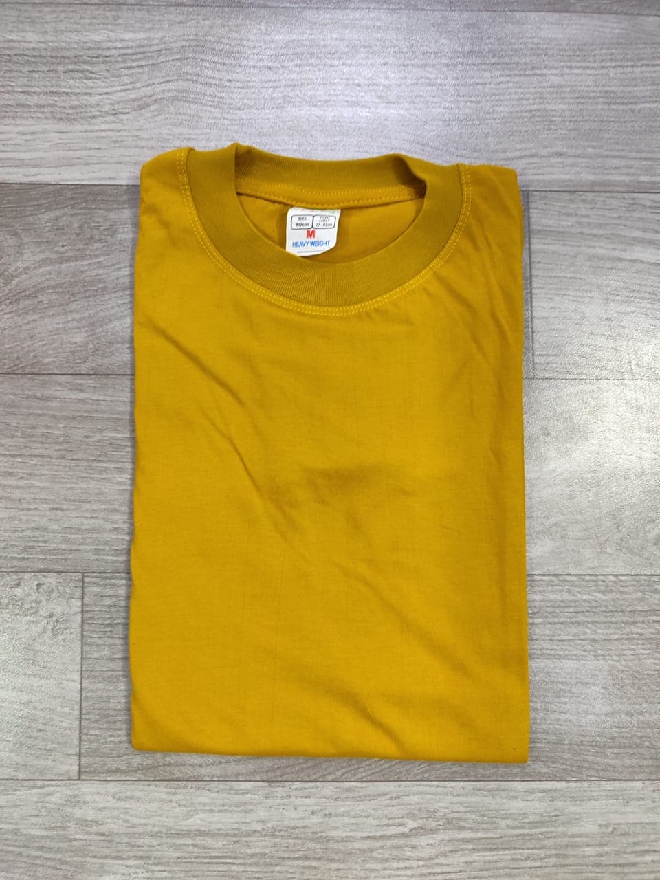 Heavyweight Round-Neck Unisex T-Shirt – Mustard Yellow